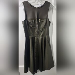 Armani Exchange Strapless Flare Green Dress size:8